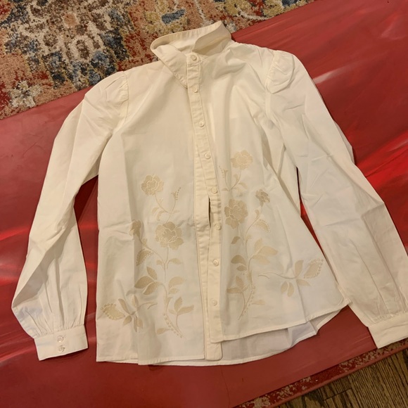 Sezane cotton shirt embroidery NWT - Picture 2 of 5